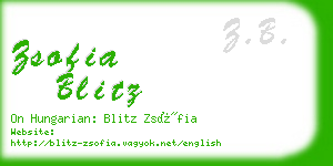 zsofia blitz business card